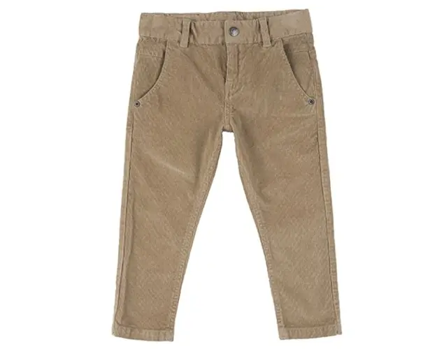 Pantaloni lungi copii Chicco, 08531-61MC, bej cu model