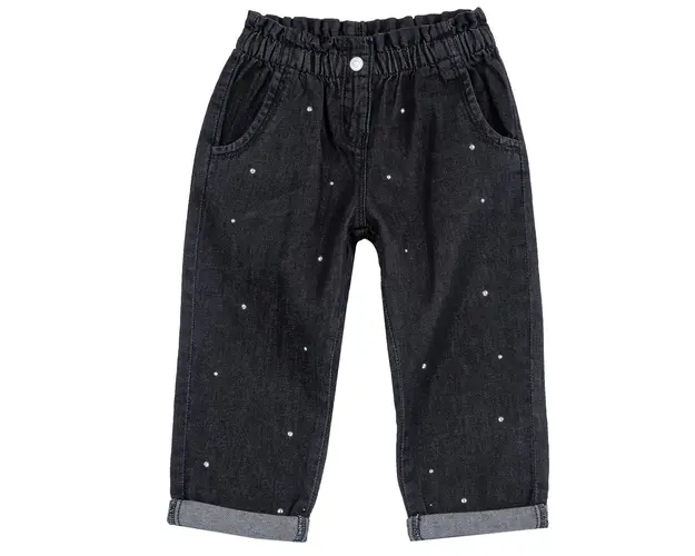 Pantaloni lungi copii Chicco denim, Gri, 08943-65MC