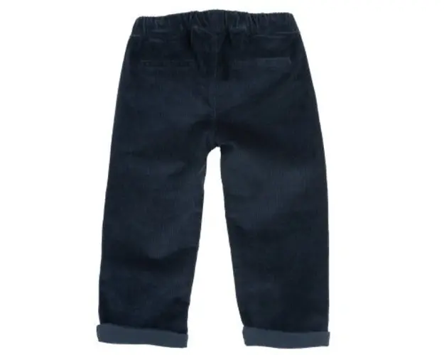 Pantaloni lungi copii Chicco din catifea, albastru inchis, 08938-65MC