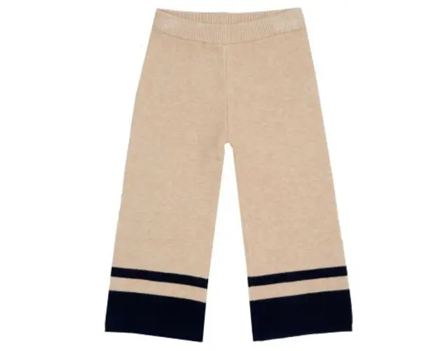 Pantaloni lungi copii Chicco tricotati, bej cu model, 08914-65MC