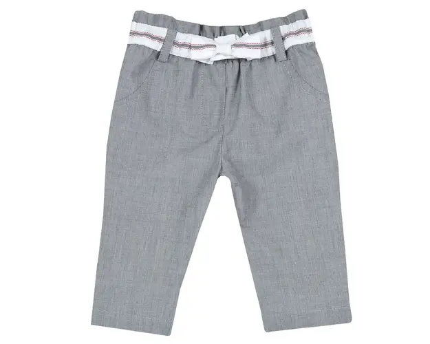 Pantaloni lungi Chicco pentru fete, gri cu model, 08136