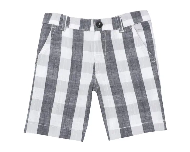 Pantaloni scurti copii Chicco, gri cu alb