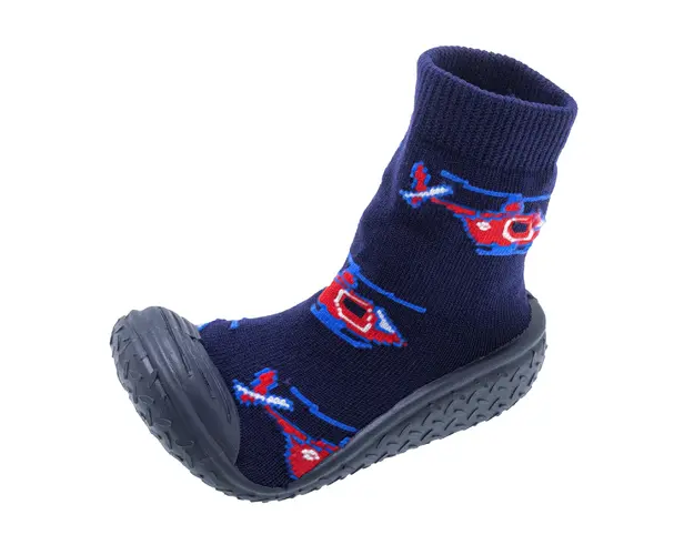 Pantofi casa copii Chicco Morbidotti, bleumarin cu model, 64721-63P