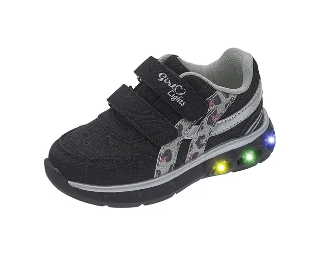 Pantofi spor copii Chicco Caterina, luminita, negru, 72131-67P