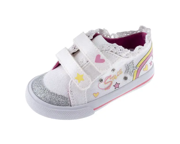 Pantofi sport copii Chicco Coralie material textil, alb, 67110-62P