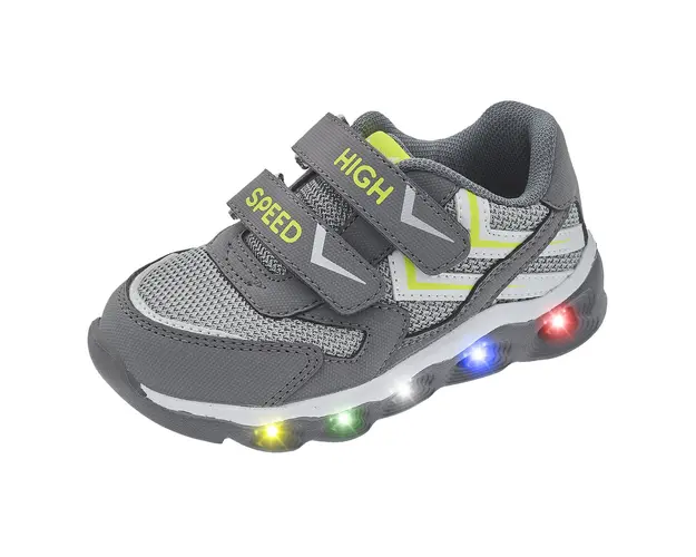 Pantofi sport copii cu luminite Chicco Clip, Gri Inchis, 71162-66P