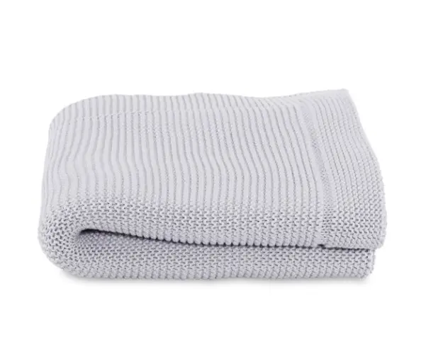 Paturica tricot pentru bebelusi - Chicco, Light Grey, 0luni+