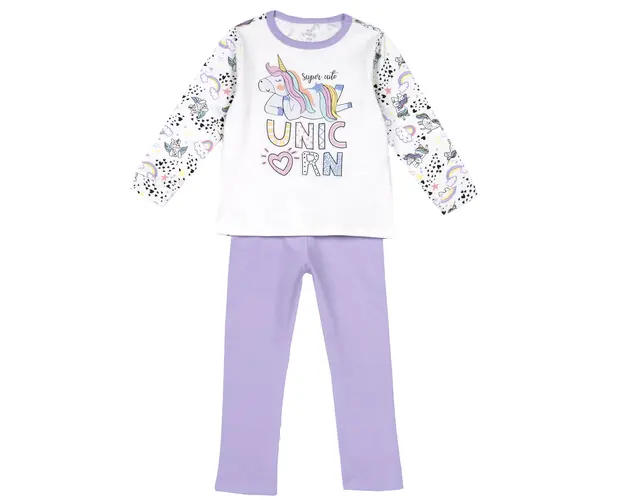 Pijama copii Chicco, alb cu bleu, 31400-63MCU