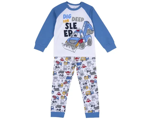Pijama copii Chicco, alb cu model, 31385