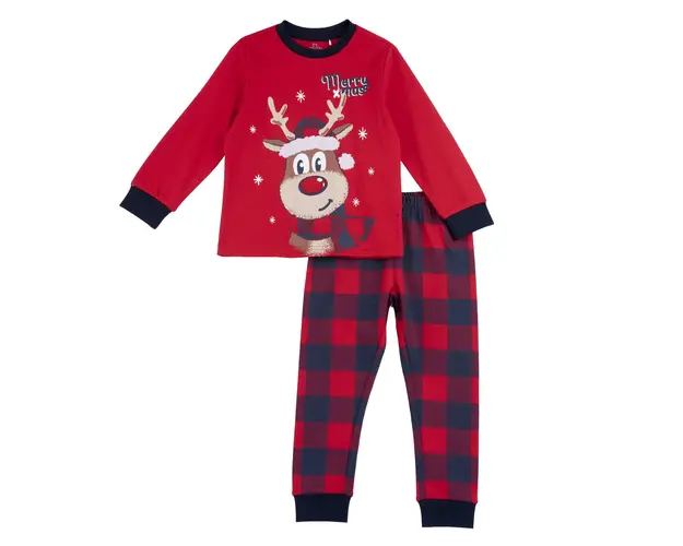 Pijama copii Chicco pentru Craciun, Rosu, 31497-67MC
