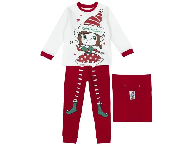 Pijama copii Craciun Chicco, rosu, 31424-63MCU
