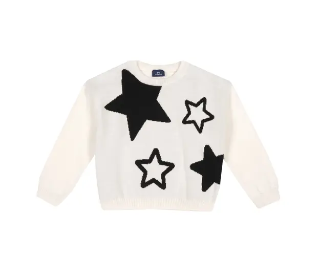 Pulover copii Chicco, alb cu model, 69438