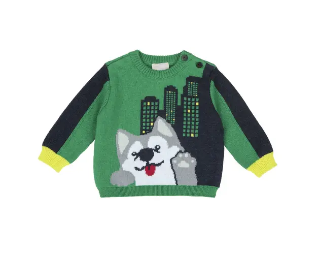 Pulover copii Chicco tricotat, verde, 09945-63MFCO