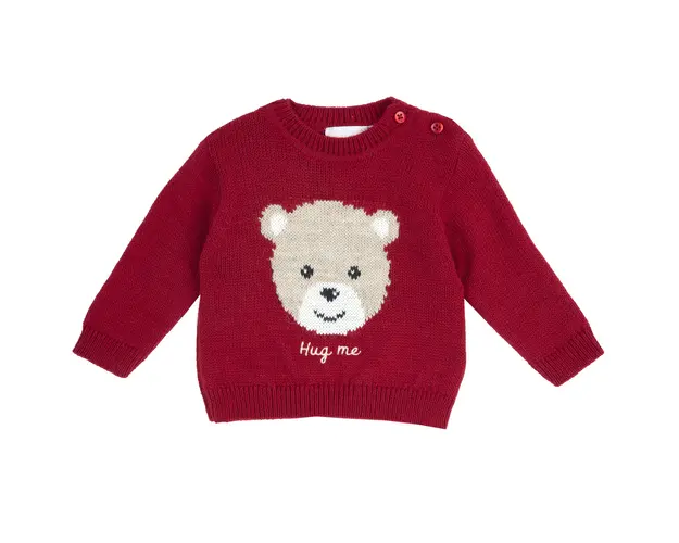 Pulover Craciun copii Chicco tricotat, Rosu, 69771-65MFCI