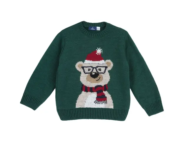 Pulover Craciun copii Chicco tricotat, Verde, 69758-65MC