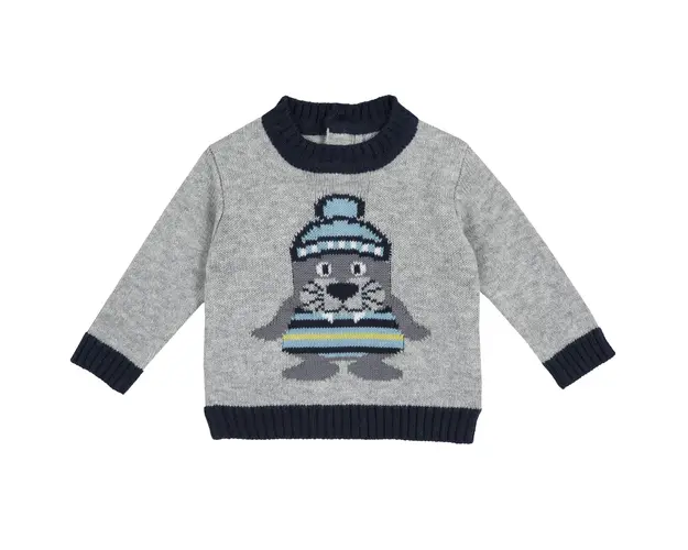 Pulover copii Chicco, tricotat, imprimeu animale, 69382