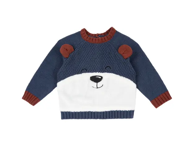 Pulover tricotat copii Chicco, Albastru, 02932-65MFCO
