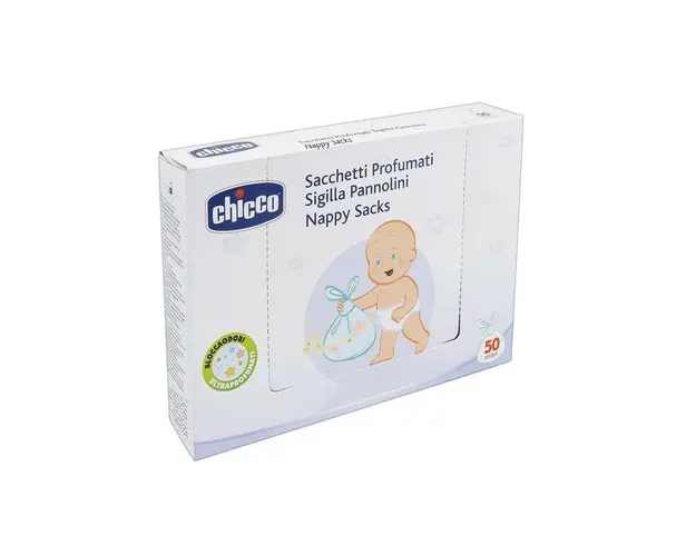 Pungi parfumate si sigilate Chicco pentru scutece folosite, 50buc, 0luni+