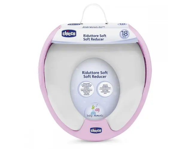 Reductor Chicco pentru WC, soft, Roz, 18luni+