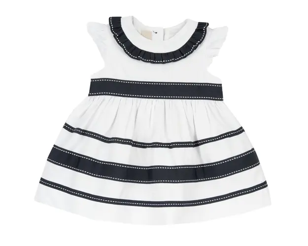 Rochie copii Chicco, Alb Cu Bleumarin, 05554-66MFCO