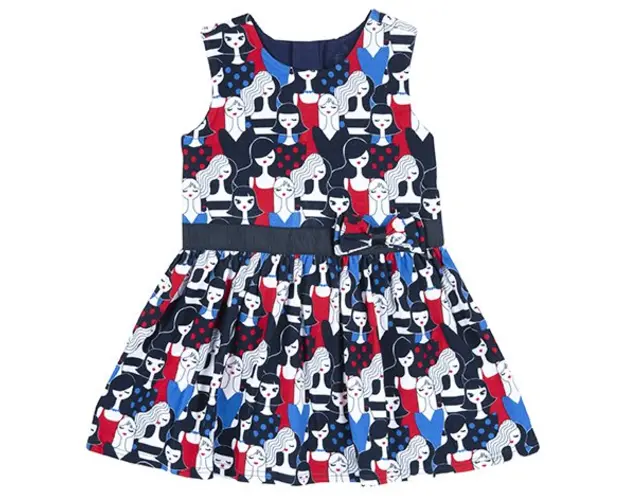 Rochie copii Chicco, 03965-61MC, bleumarin cu model