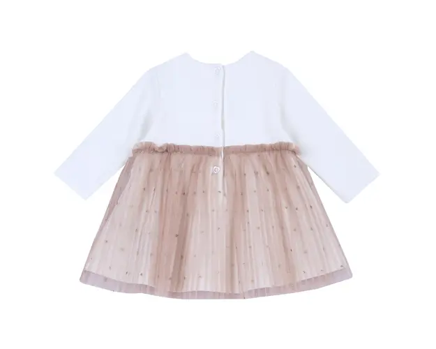 Rochie copii Chicco, Bej cu model, 01960-65MFCO