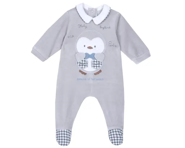 Salopeta bebe Chicco din velur, alb, 02333-63MFCI