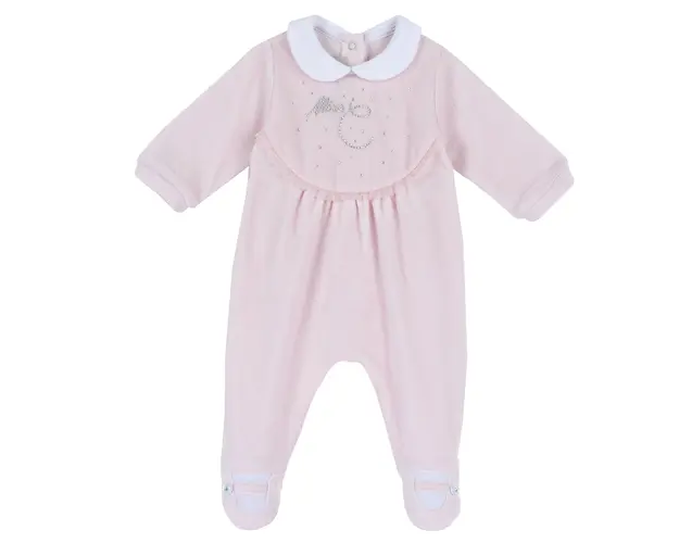 Salopeta bebe Chicco din velur, roz, 02460-64MFCI