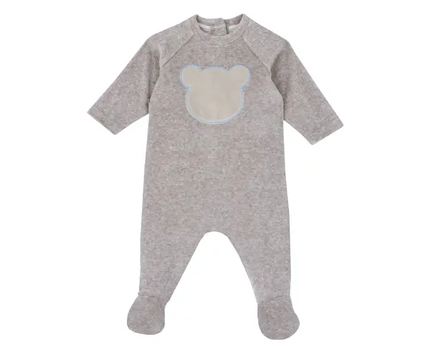 Salopeta bebelusi Chicco din velur, bej, 07390-67MFCI