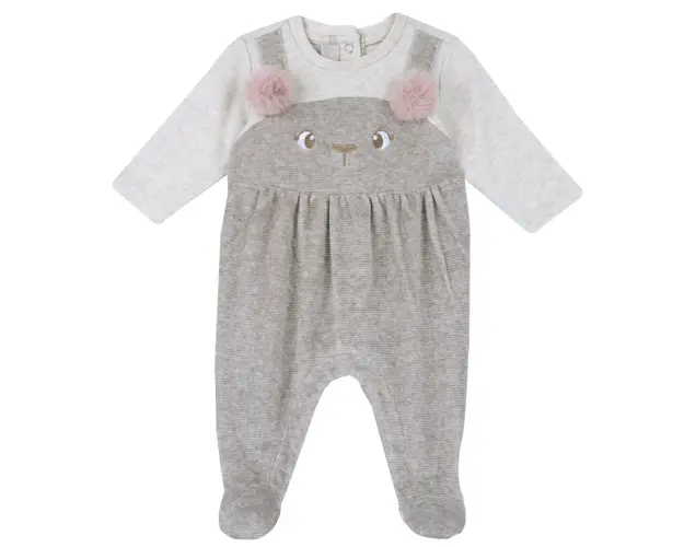 Salopeta bebelusi Chicco din velur, bej, 07395-67MFCI