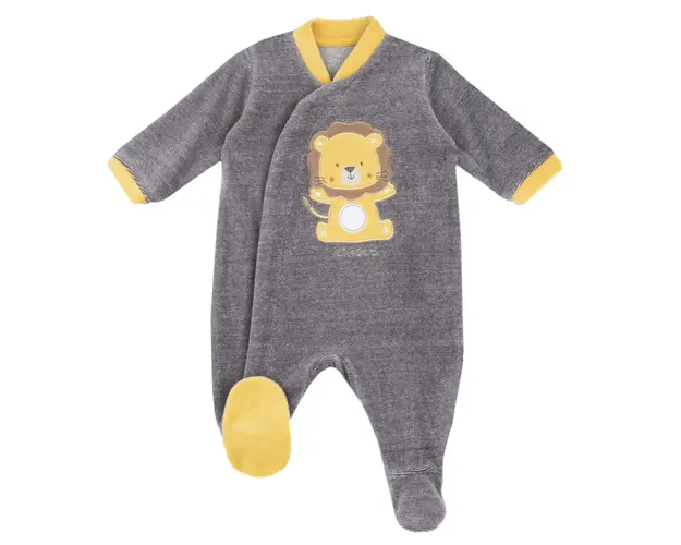 Salopeta bebelusi Chicco din velur, gri, 27207-67MFCI