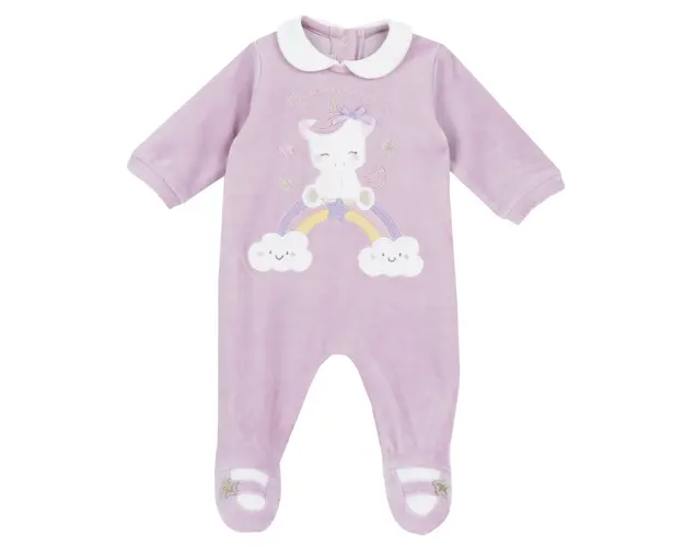 Salopeta bebelusi Chicco din velur, lila, 02702-65MFCI