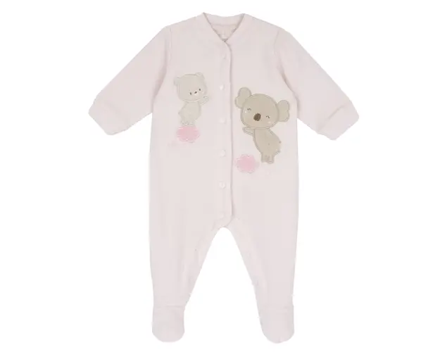 Salopeta bebelusi Chicco din velur, Roz, 02917-65MFCI