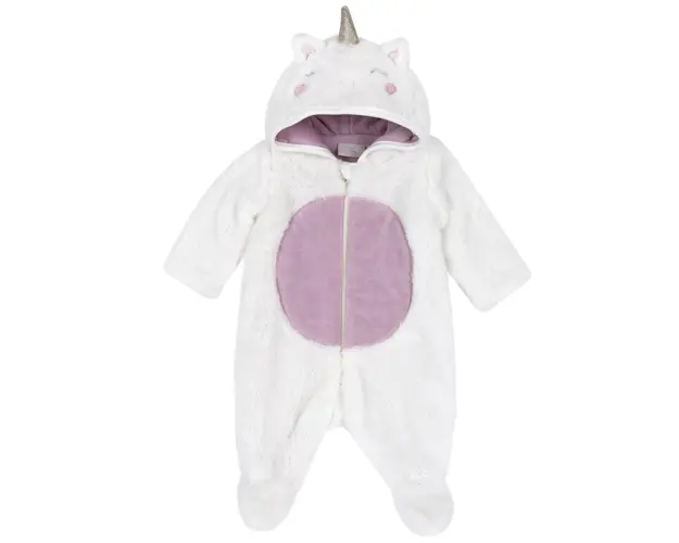 Salopeta copii Chicco imblanita, Unicorn, alb, 02700-65MFCI