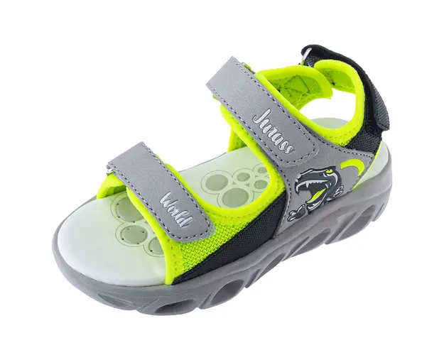 Sandale copii Chicco Cole cu luminite, gri inchis, 67106-62P