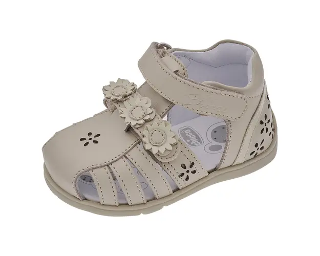Sandale copii din piele Chicco Gazella, Bej, 71120-66P