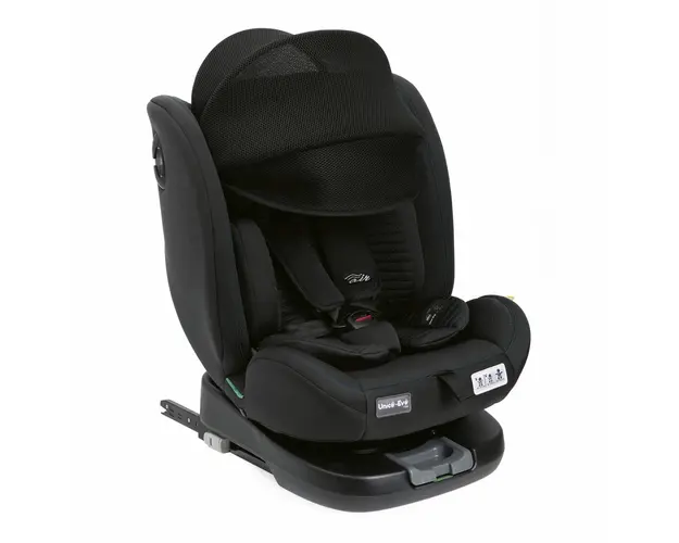 Scaun auto rotativ Chicco Unico EVO i-Size, BlackAir (Negru), de la nastere pana la 12 ani (40-150 cm)