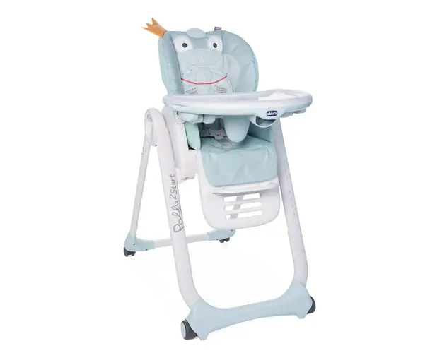 Scaun de masa Chicco Polly 2 Start 4roti, Froggy, 0 luni+