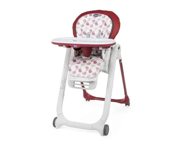 Scaun de masa Chicco Polly Progres 5 in 1, Red (Rosu), 0 luni+