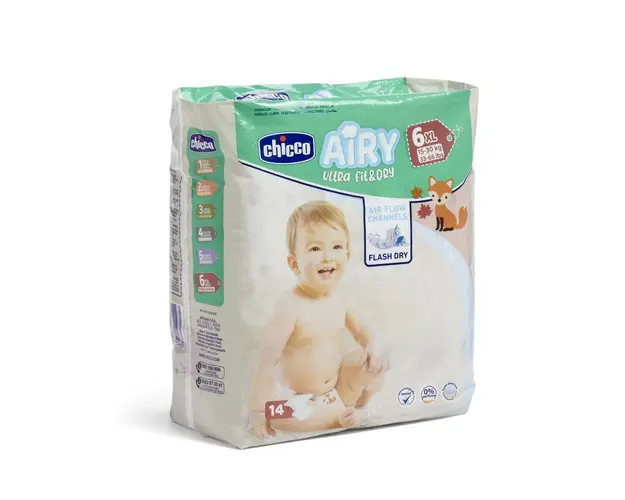 Scutece Chicco Airy Ultra Fit & Dry XL, nr.6, 15-30kg, 14buc