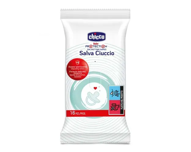 Servetele umede Chicco, pentru curatare produse bebe, 16buc, 0luni+