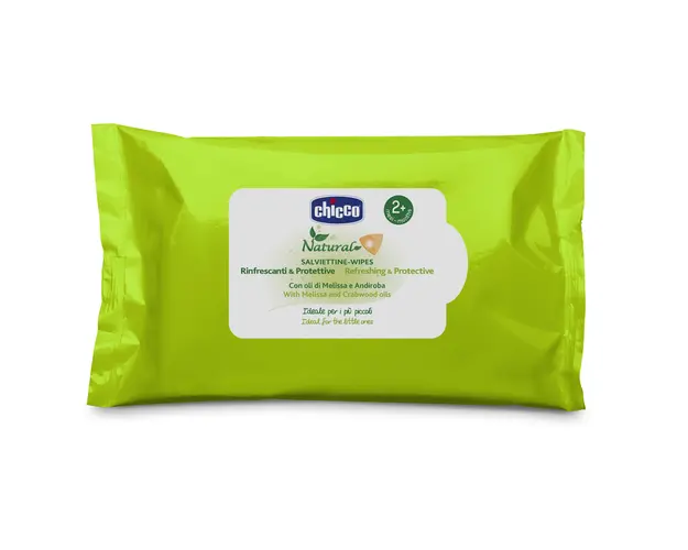 Servetele umede revigorante si protectoare Chicco, ulei de melissa si andiroba, 20buc, 2luni+