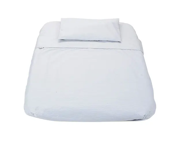 Set lenjerie patut Chicco Next2Me, 3 piese, Grey Stripes, 0luni+