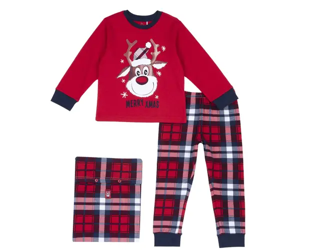 Set pijama baieti Chicco pentru Craciun, Rosu, 31455-65MC