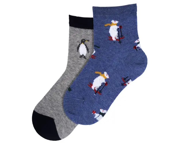 Sosete copii Chicco, bleu cu model, 07891-67MC