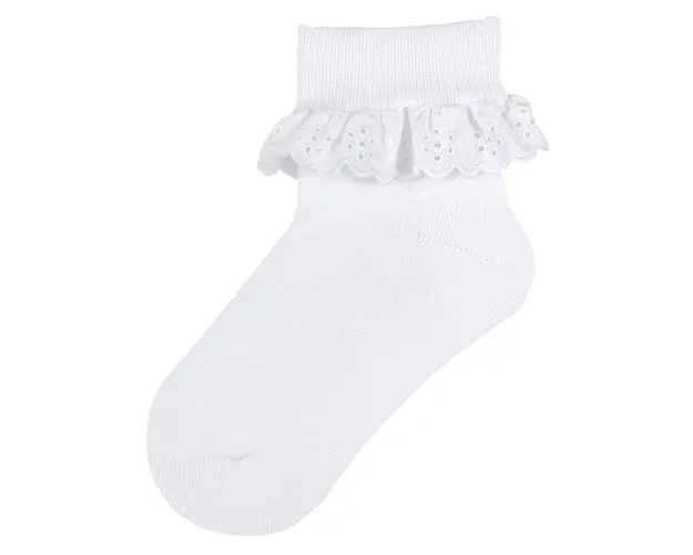 Sosete scurte copii Chicco, alb cu model, 01746