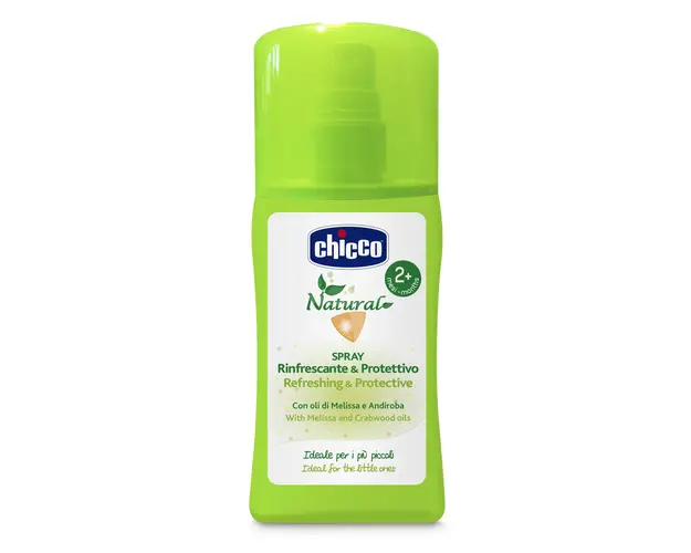 Spray revigorant Chicco pentru protectie naturala, ulei melissa si andiroba, 100ml, 2luni+