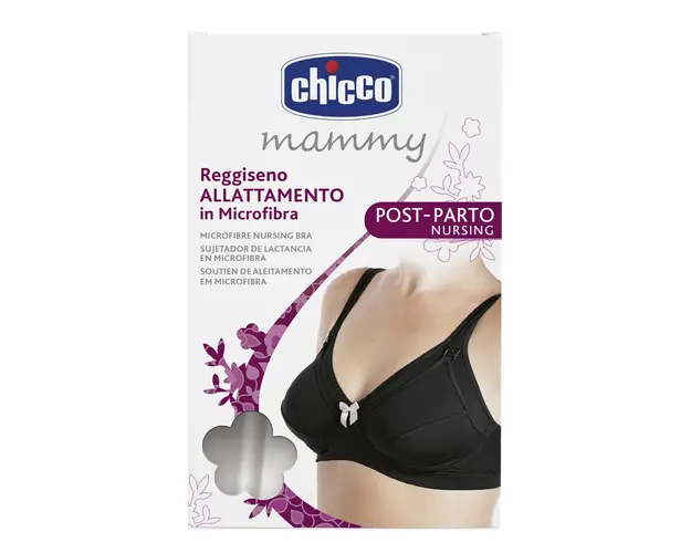Sutien de alaptare Chicco din microfibra, negru