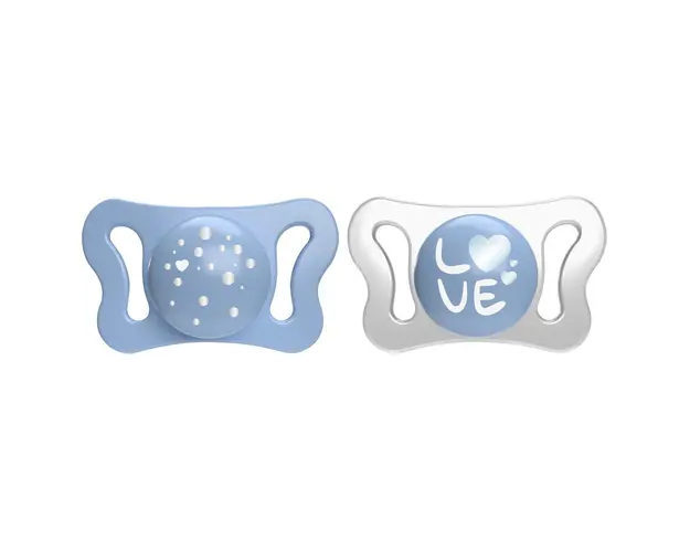 Suzeta Chicco PhysioForma Micro, 2 bucati, blue, 0-2luni