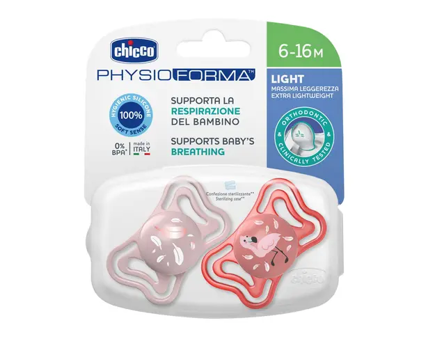 Suzeta Chicco PhysioPhorma Light, 2bucati, roz, 6-16luni